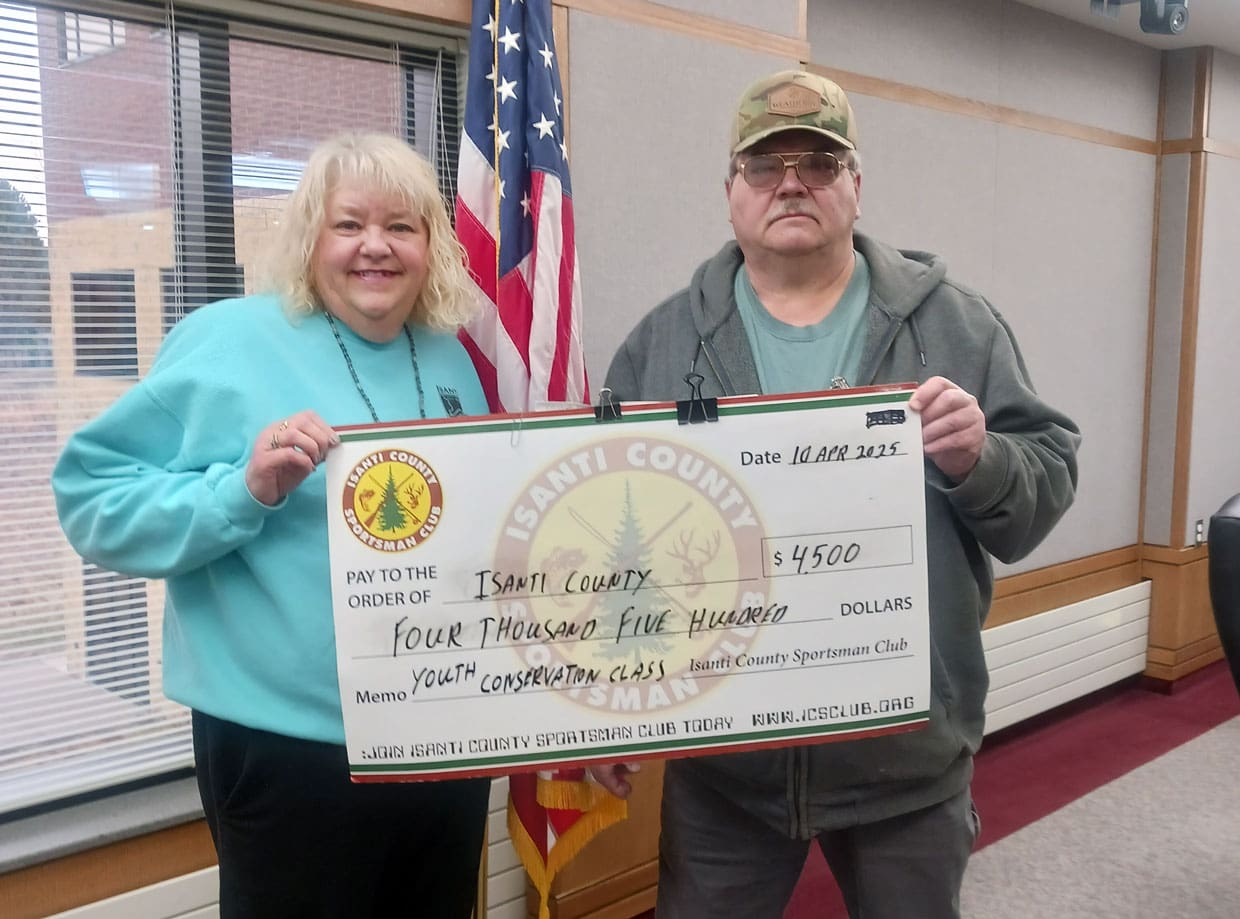 The ISCS donated $4,500 for youth a conservation class put on at Becklin County Park
